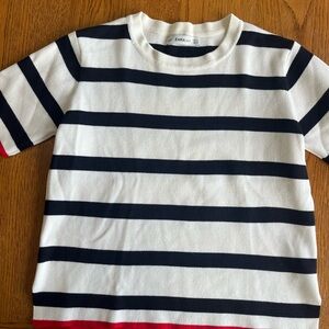 Zara Black and White Short Sleeve Tee